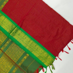 Pink saree with green colour Rich thalappu