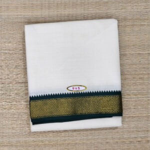 9x5 Unbleached 3.75" Mayilkan border Dhoti