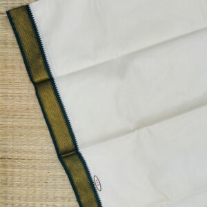 9x5 Unbleached 2.5" Mayilkan border Dhoti