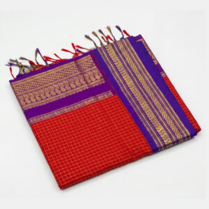 6 Gajam Vairaoosi checks semi silk