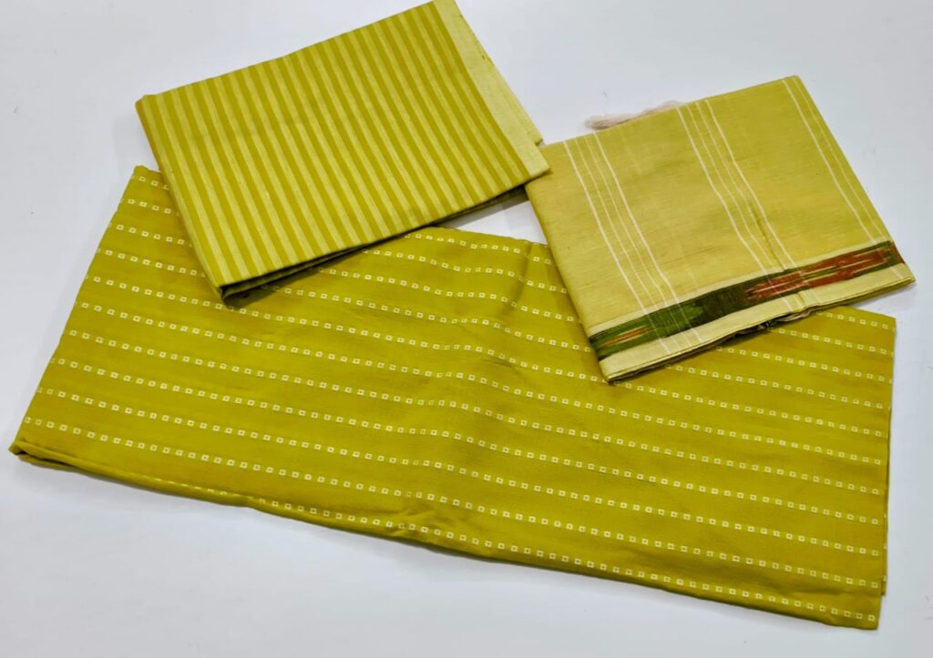 V1551-1-Premium Cotton Chudithar Materials – 3-Piece Unstitched Set ...